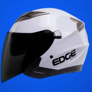 casco jaguar color blanco brillante.