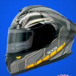 casco boston diseño batman con luz led