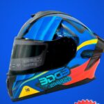 casco boston diseño superman con luz led
